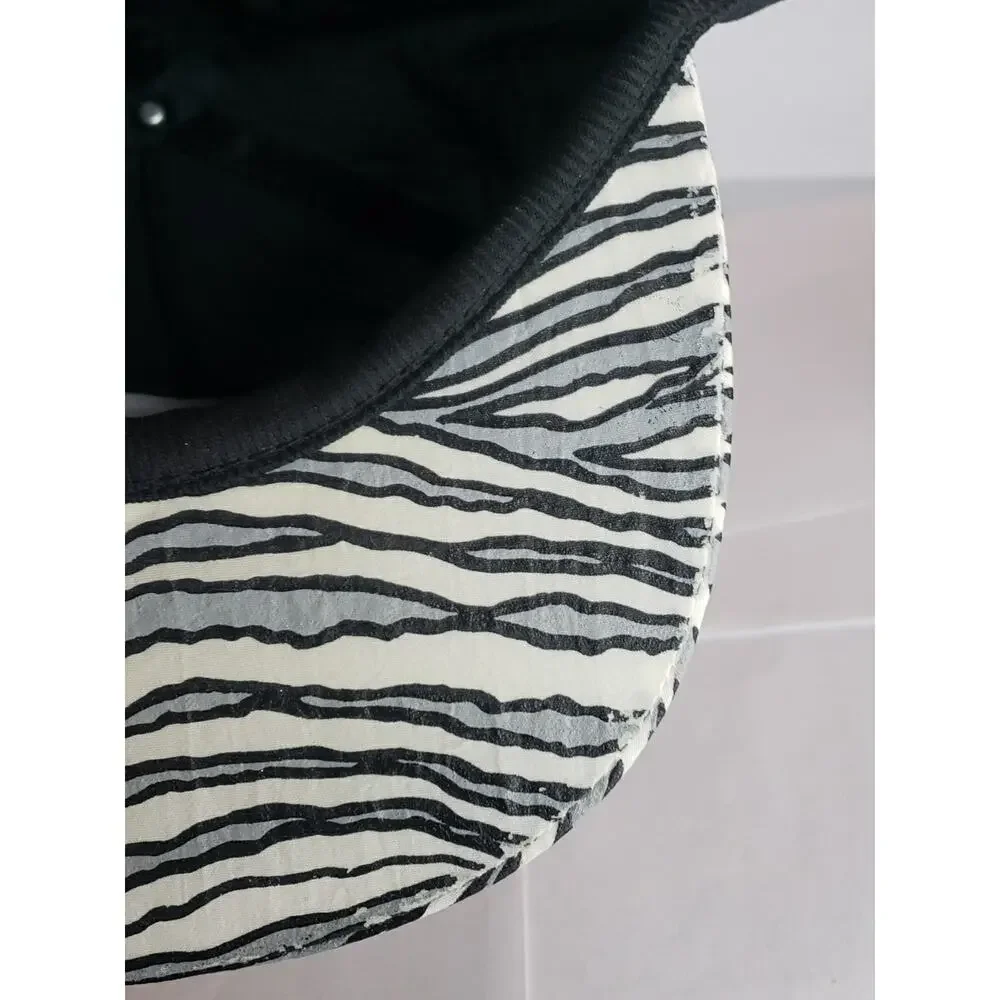 Guard Maximum Security Alcatraz Federal Penitentiary Snap Back Cap Zebra Print